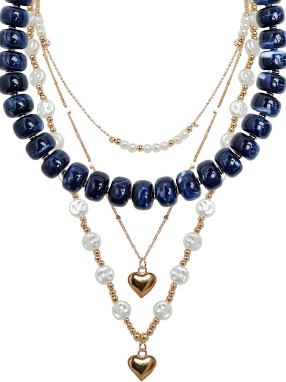 Layered Chunky Beaded Necklaces Set for Women | Stylish Statement Jewelry